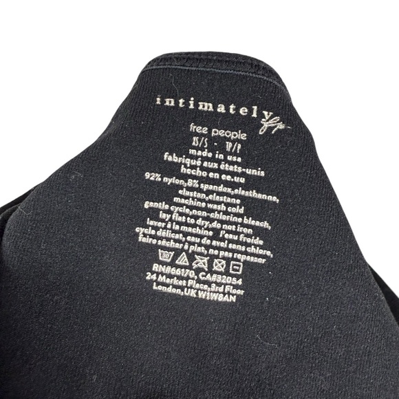 Free People Intimately Center Of Attention Halter Crop Top Black XS/S - Picture 5 of 5